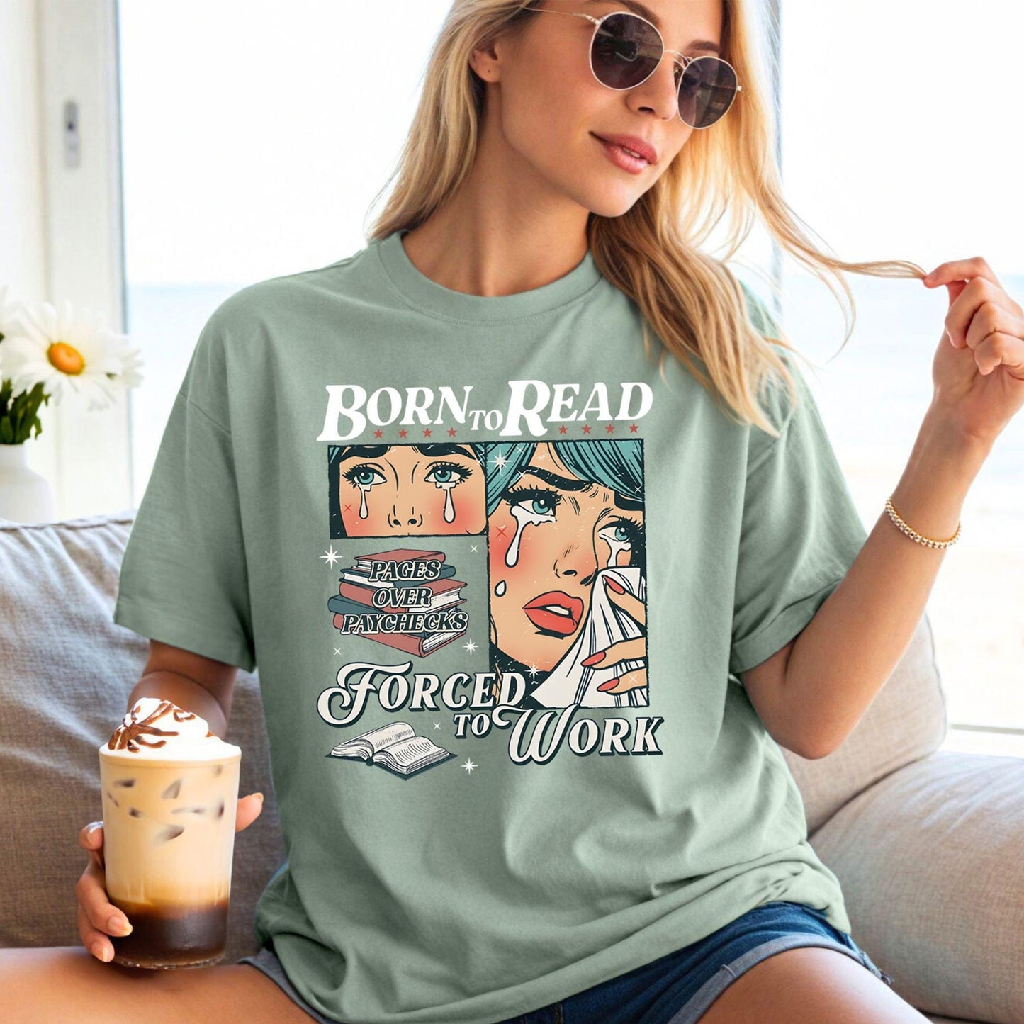 Born To Read Bookish Shirt
