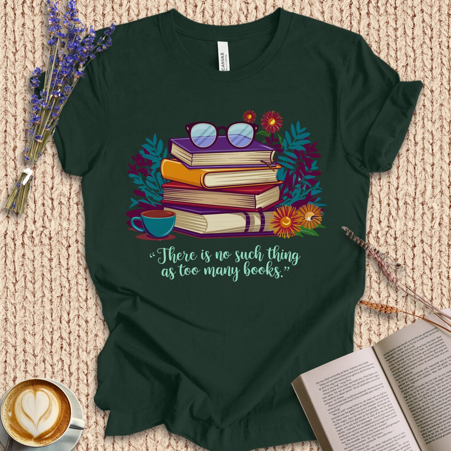 No Such Thing As Too Many Book Tee