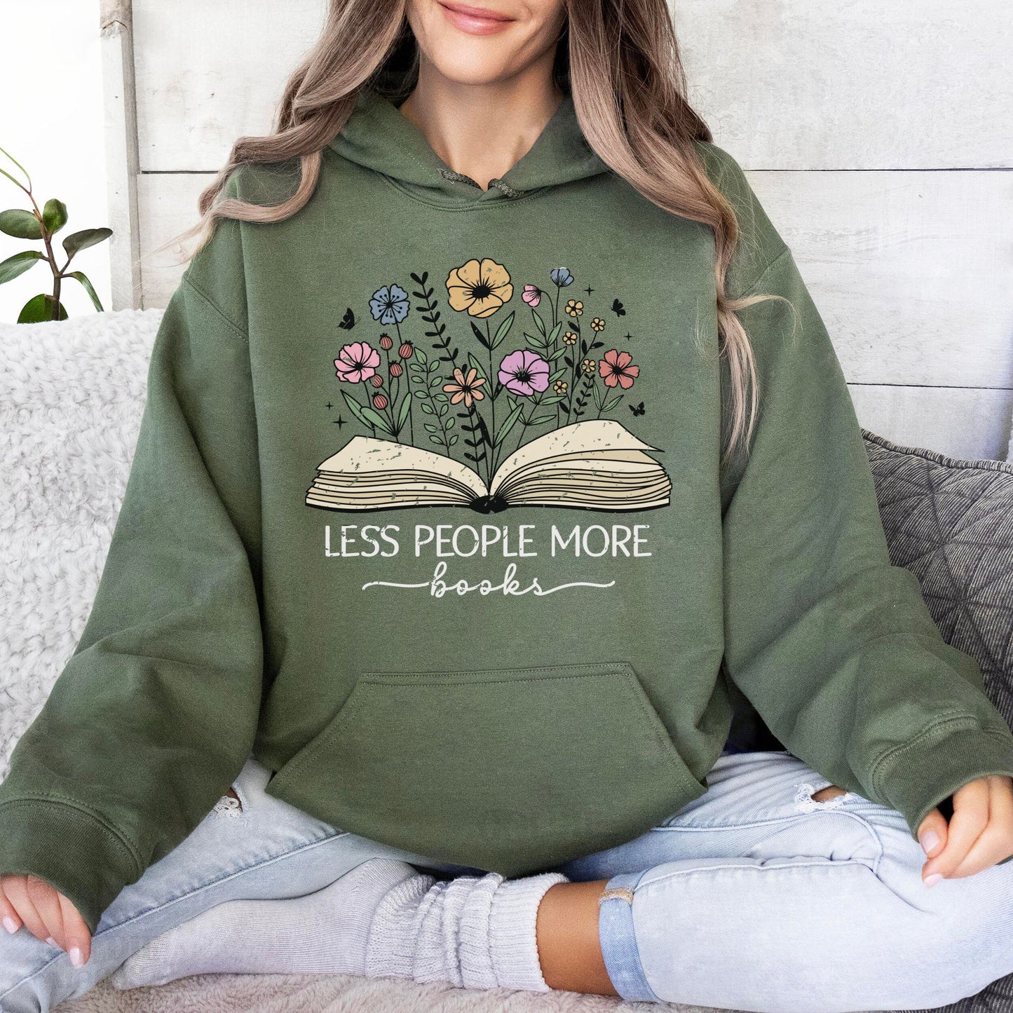 Less People More Book Hoodie