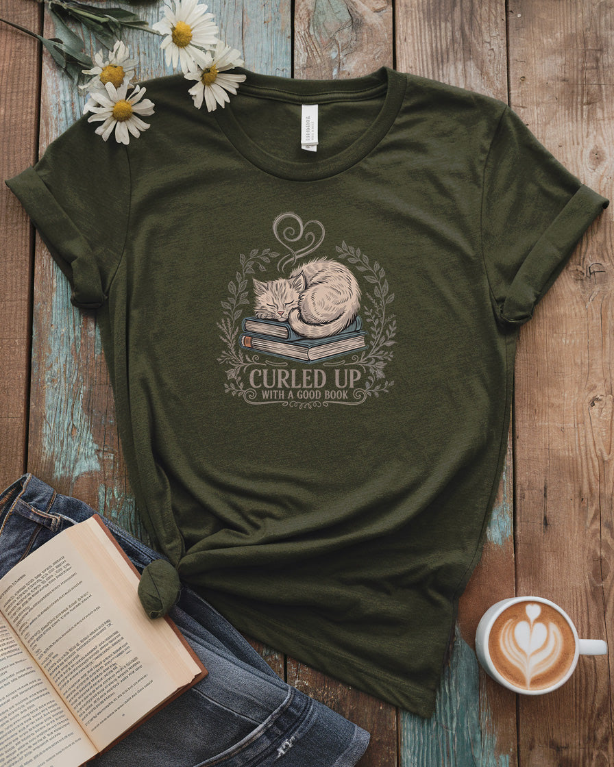 Curled Up With A Good Book Tee V2