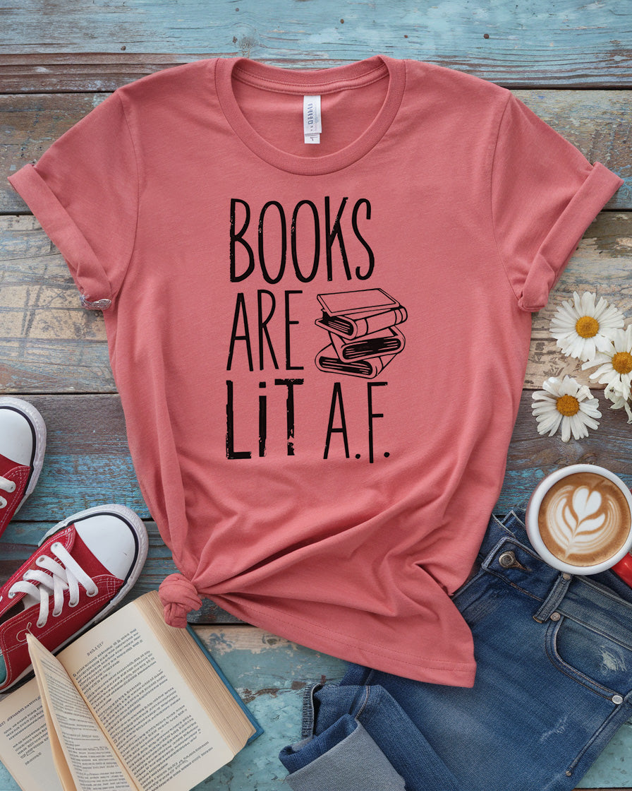 Book Are Lit A.F. Tee