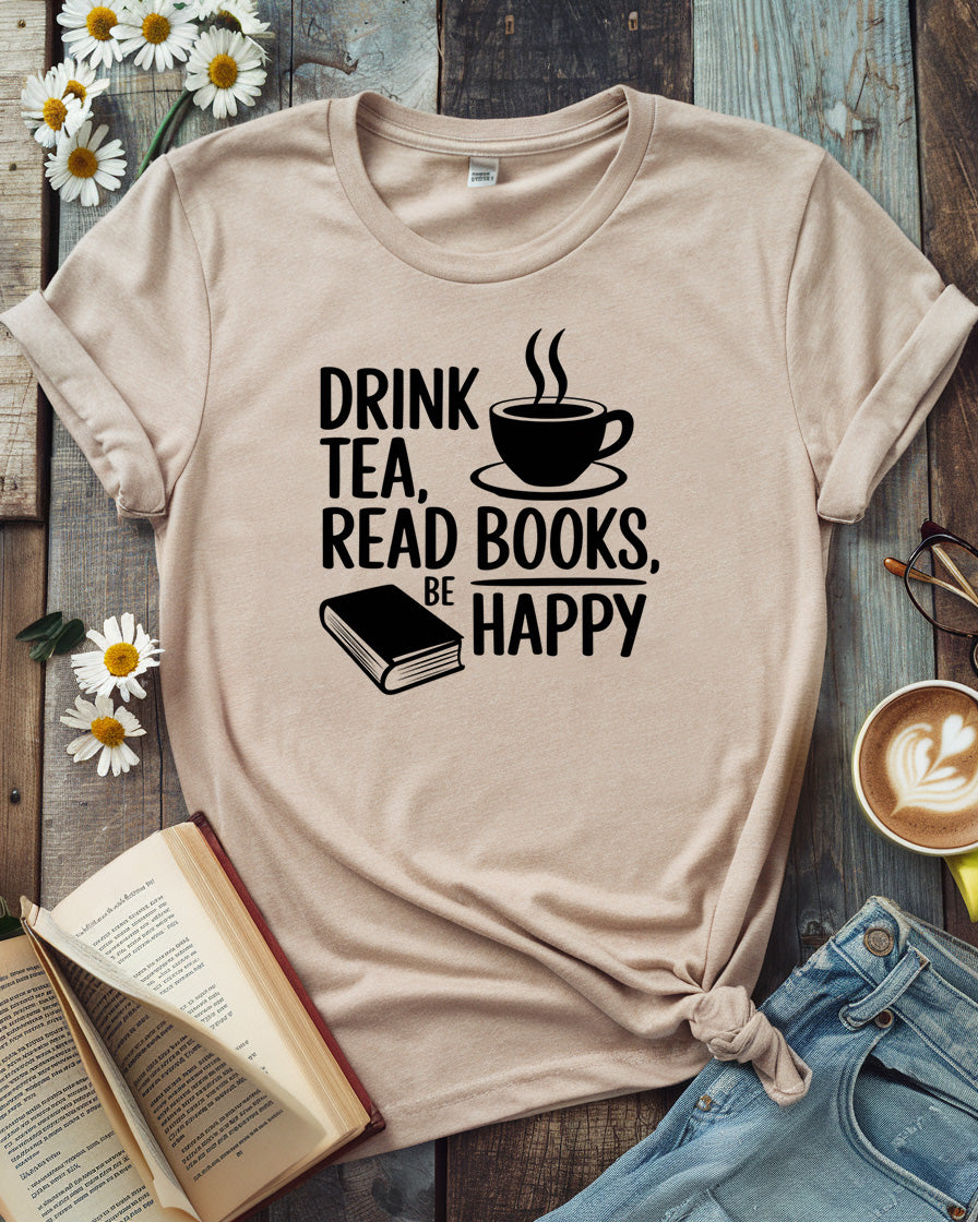 Read Books Be Happy Tee