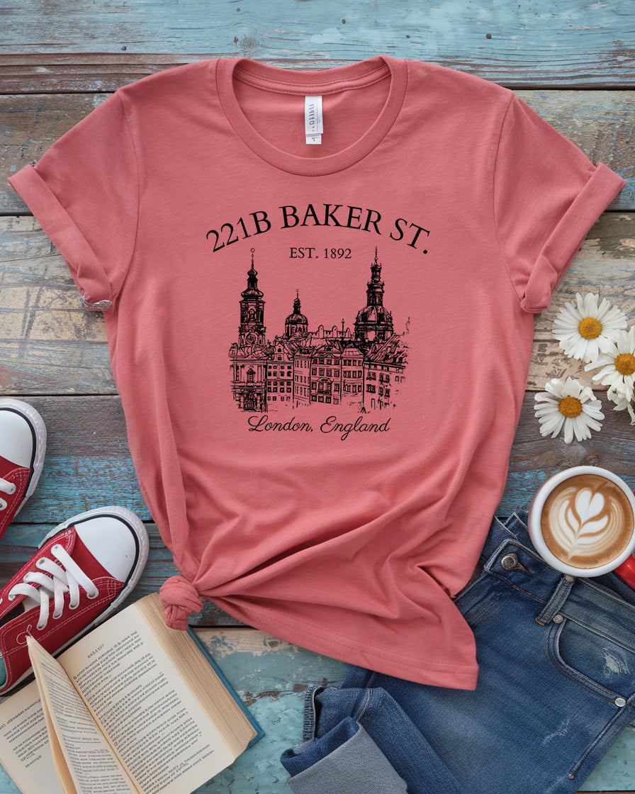 221B Baker Street Tee | Sherlock Holmes Shirt