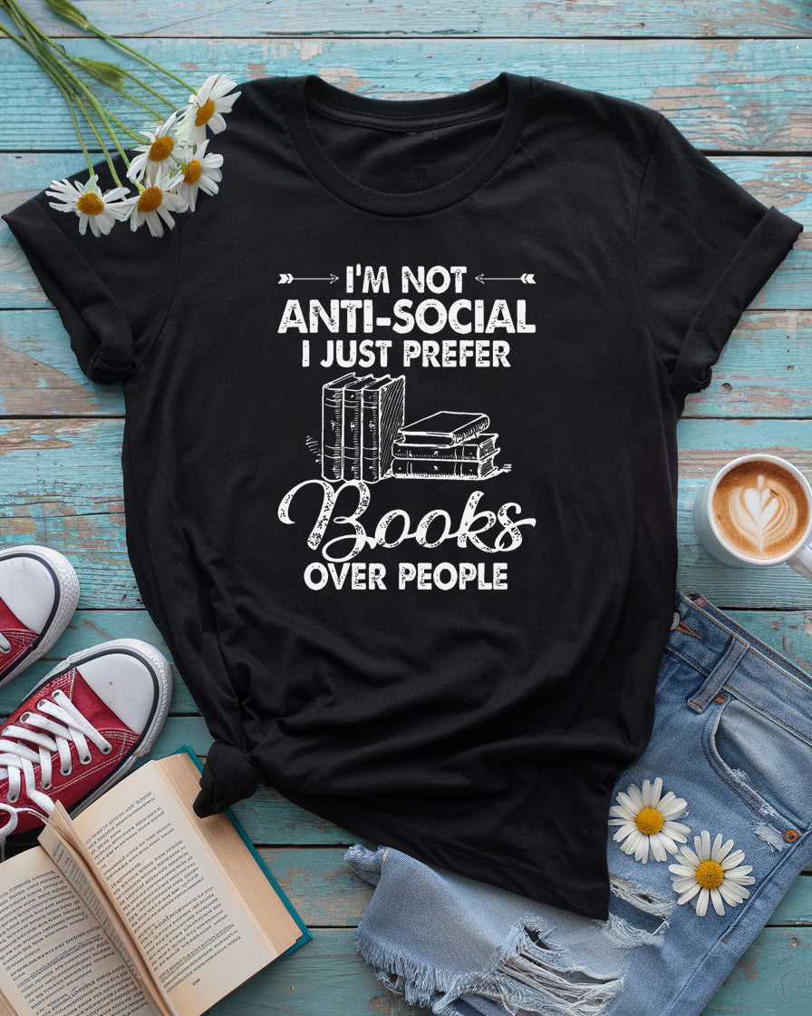 Books Over People Tee | Introvert Reader Gift