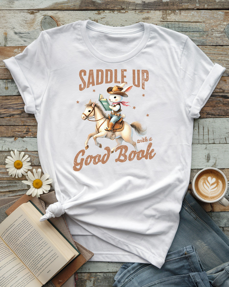 Saddle Up with a Good Book Tee