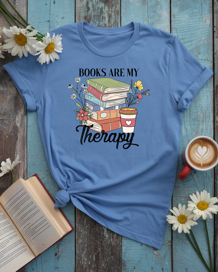 Books Are My Therapy Tee