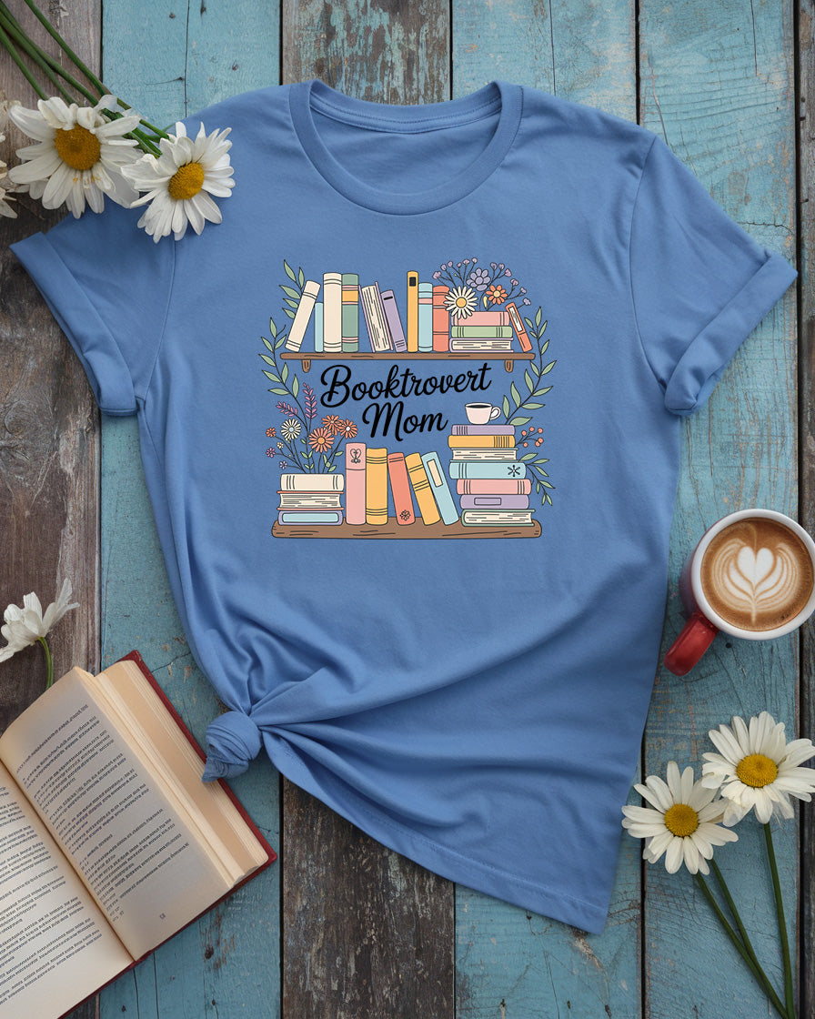 Booktrovert Mom Tee