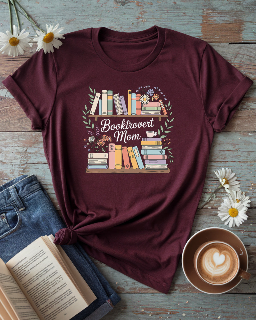 Booktrovert Mom Tee