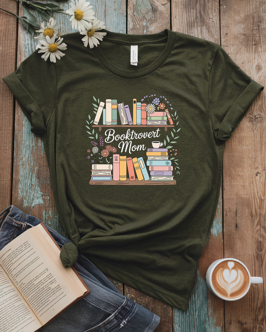 Booktrovert Mom Tee