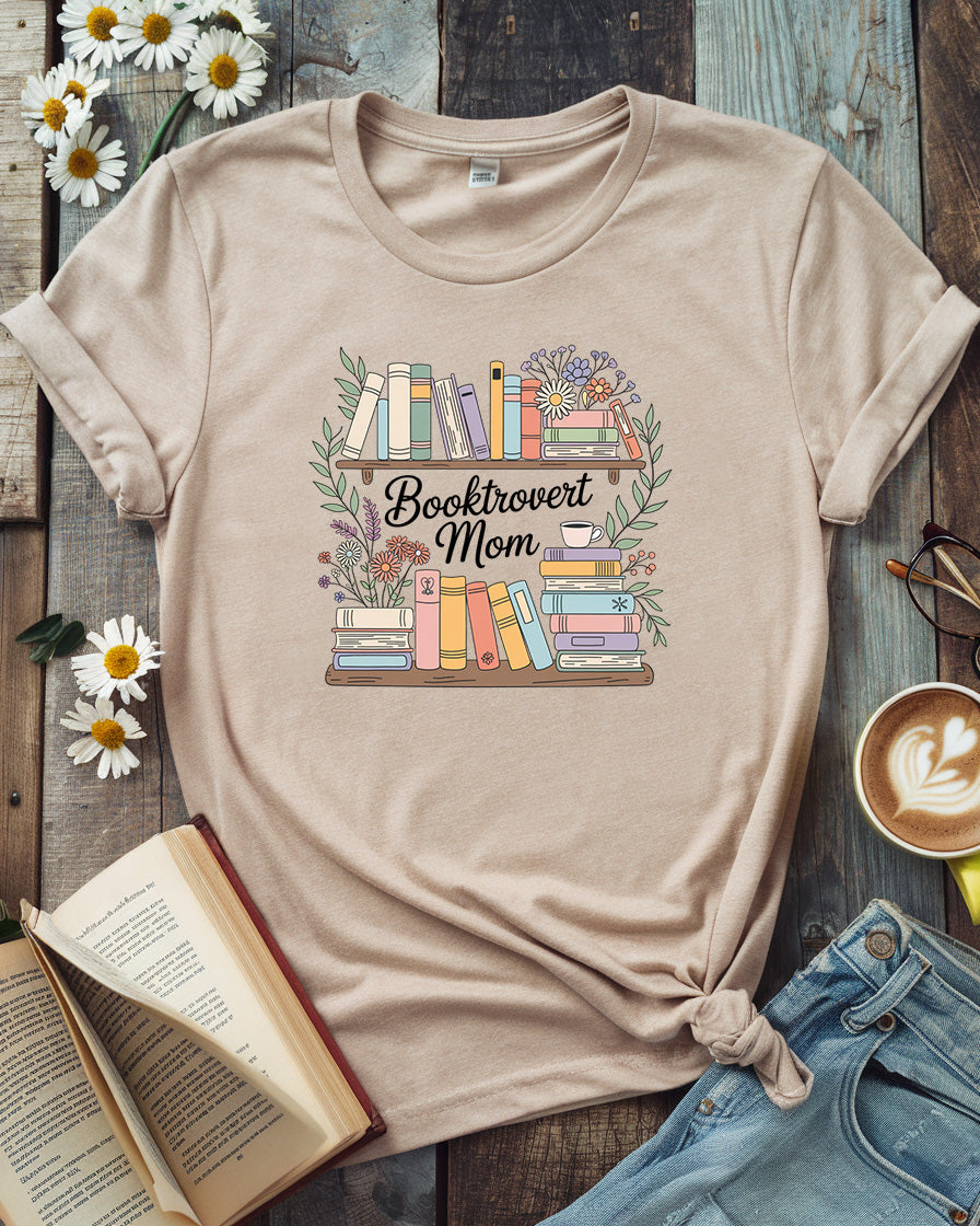 Booktrovert Mom Tee
