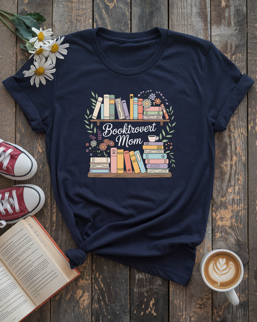 Booktrovert Mom Tee