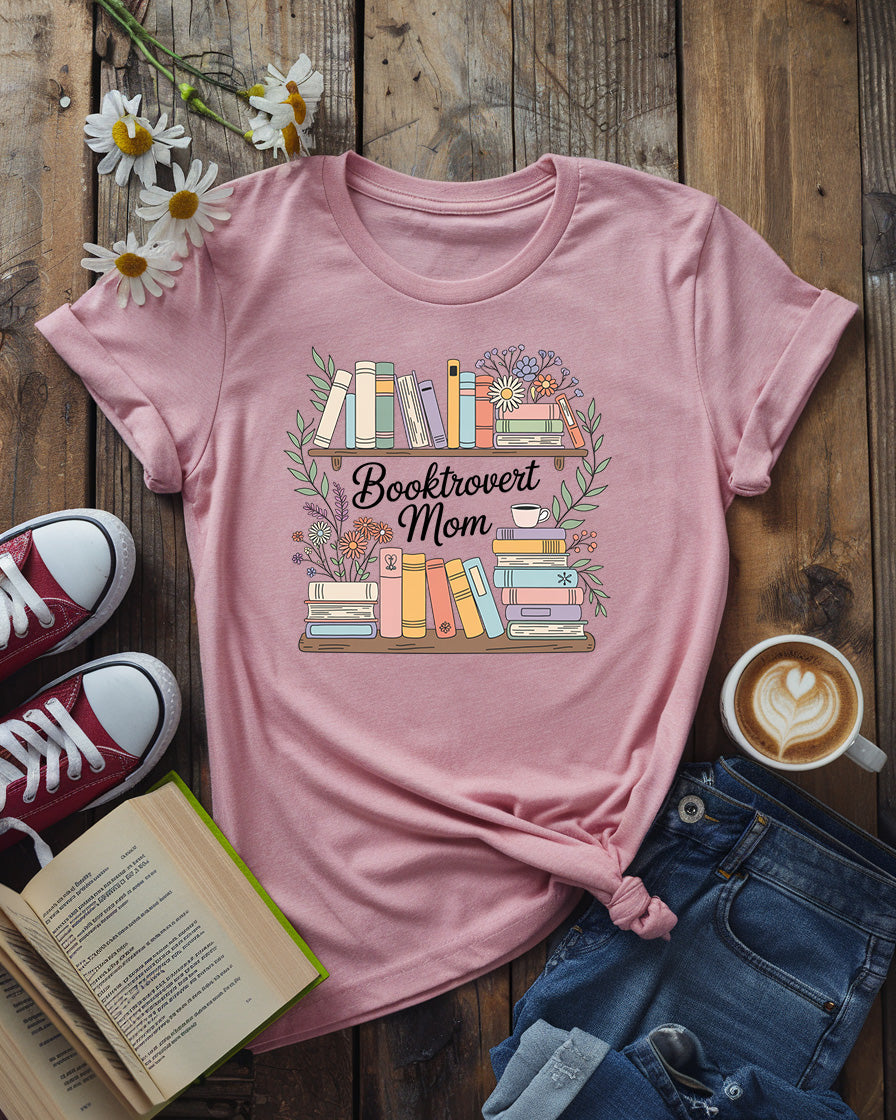 Booktrovert Mom Tee