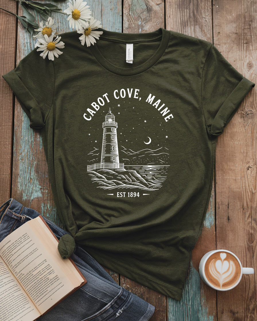 Cabot Cove, Maine Tee, Murder, She Wrote Inspired