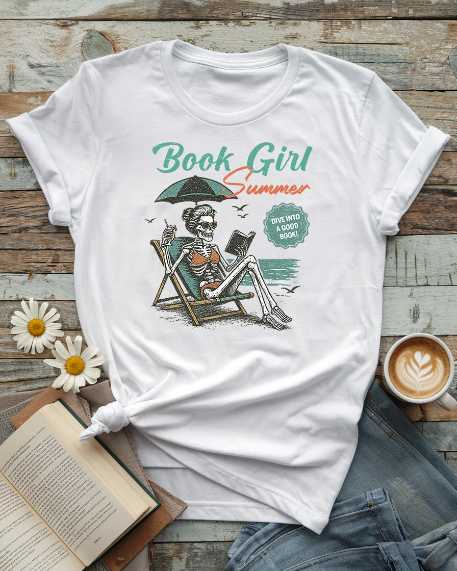 Book Girl Summer Tee, Dive Into A Good Book