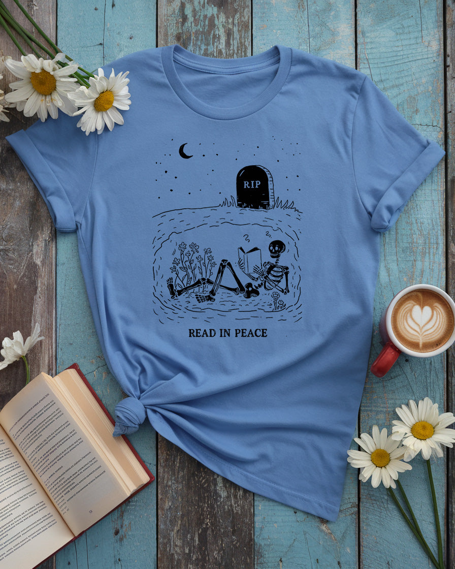 Read In Peace Tee, Graveyard Book Lover