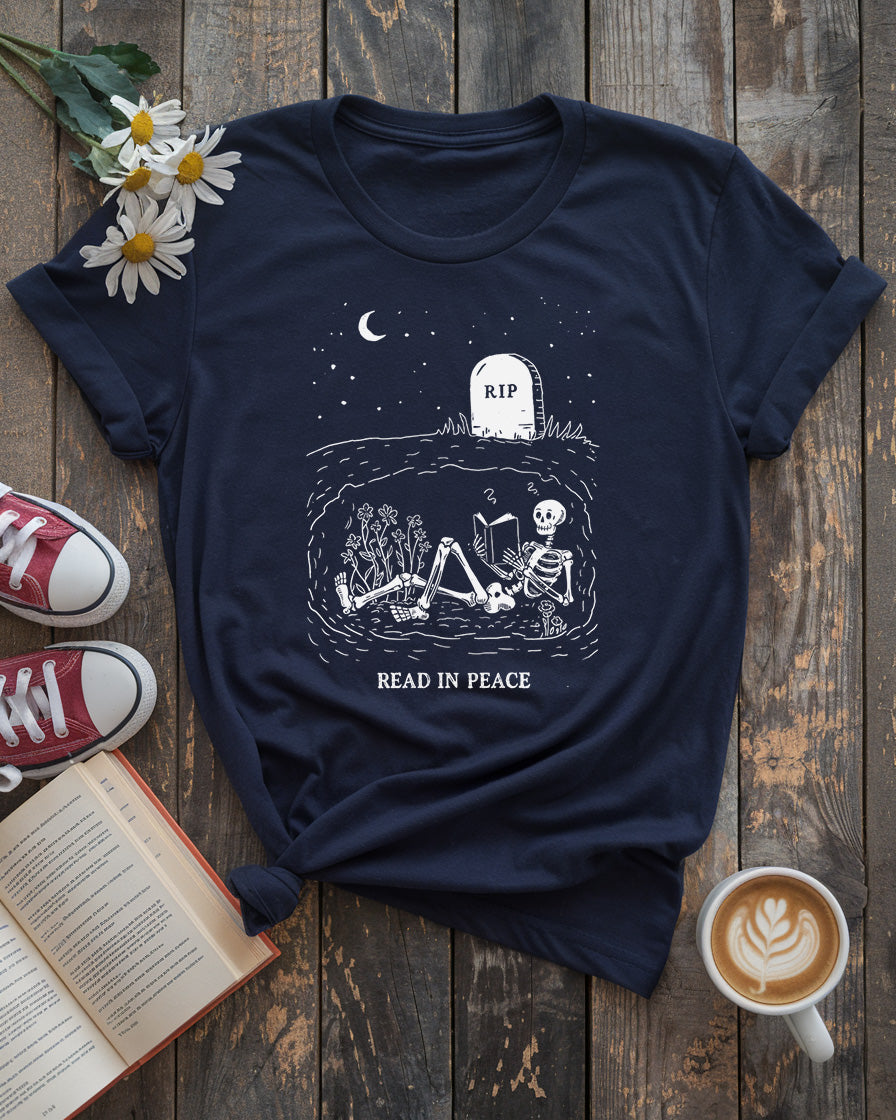 Read In Peace Tee, Graveyard Book Lover