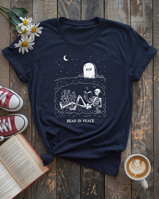 Read In Peace Tee, Graveyard Book Lover