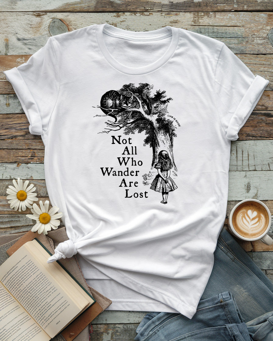 Alice in Wonderland Tee, Not All Who Wander Are Lost