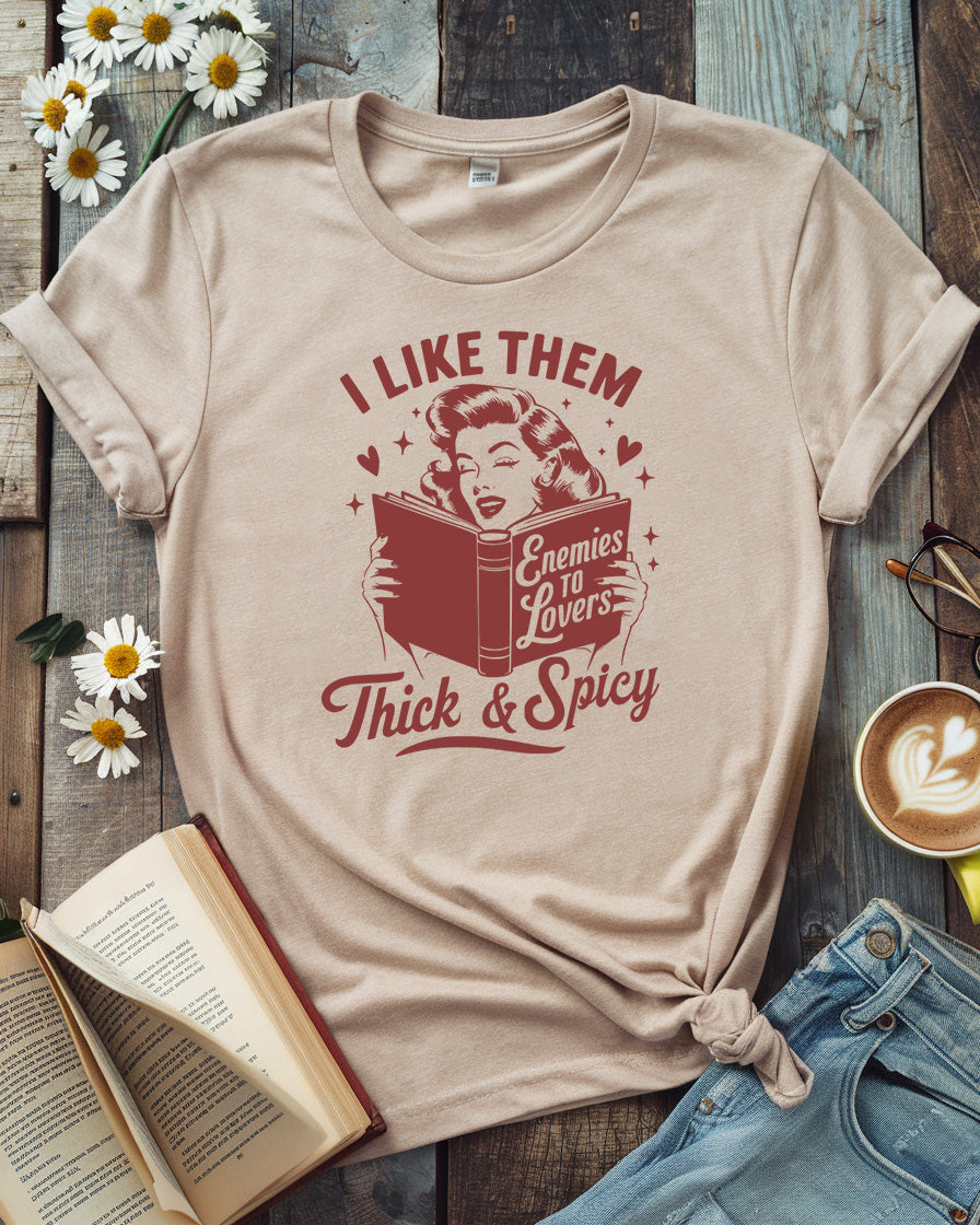 I Like Them Thick & Spicy Tee, Retro Design