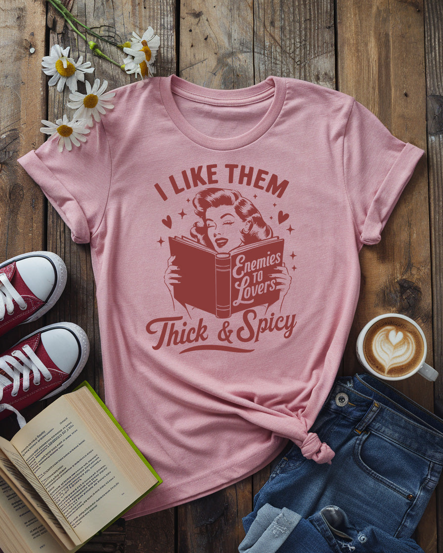 I Like Them Thick & Spicy Tee, Retro Design