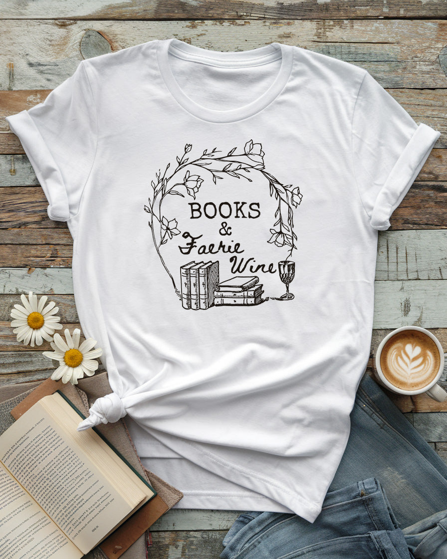 Books & Faerie Wine Tee