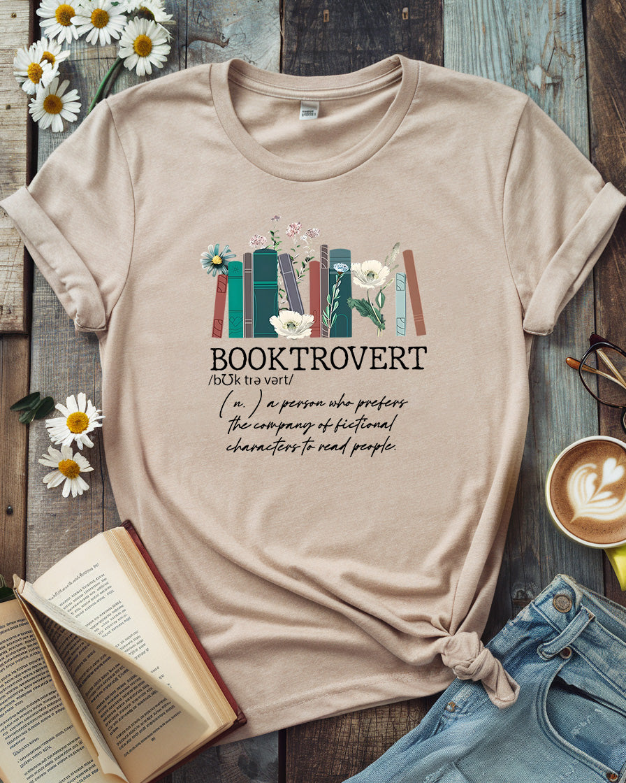 Booktrovert Tee, Unique Gift for Introverted Readers