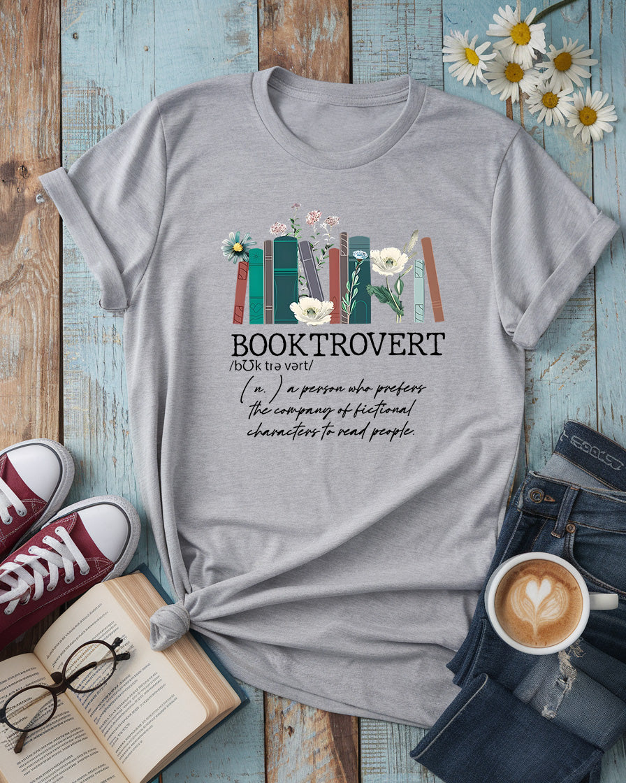 Booktrovert Tee, Unique Gift for Introverted Readers