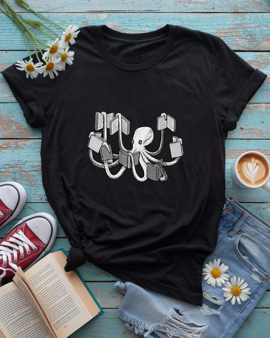 Octopus Bookworm Tee