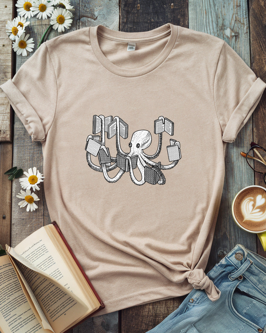 Octopus Bookworm Tee