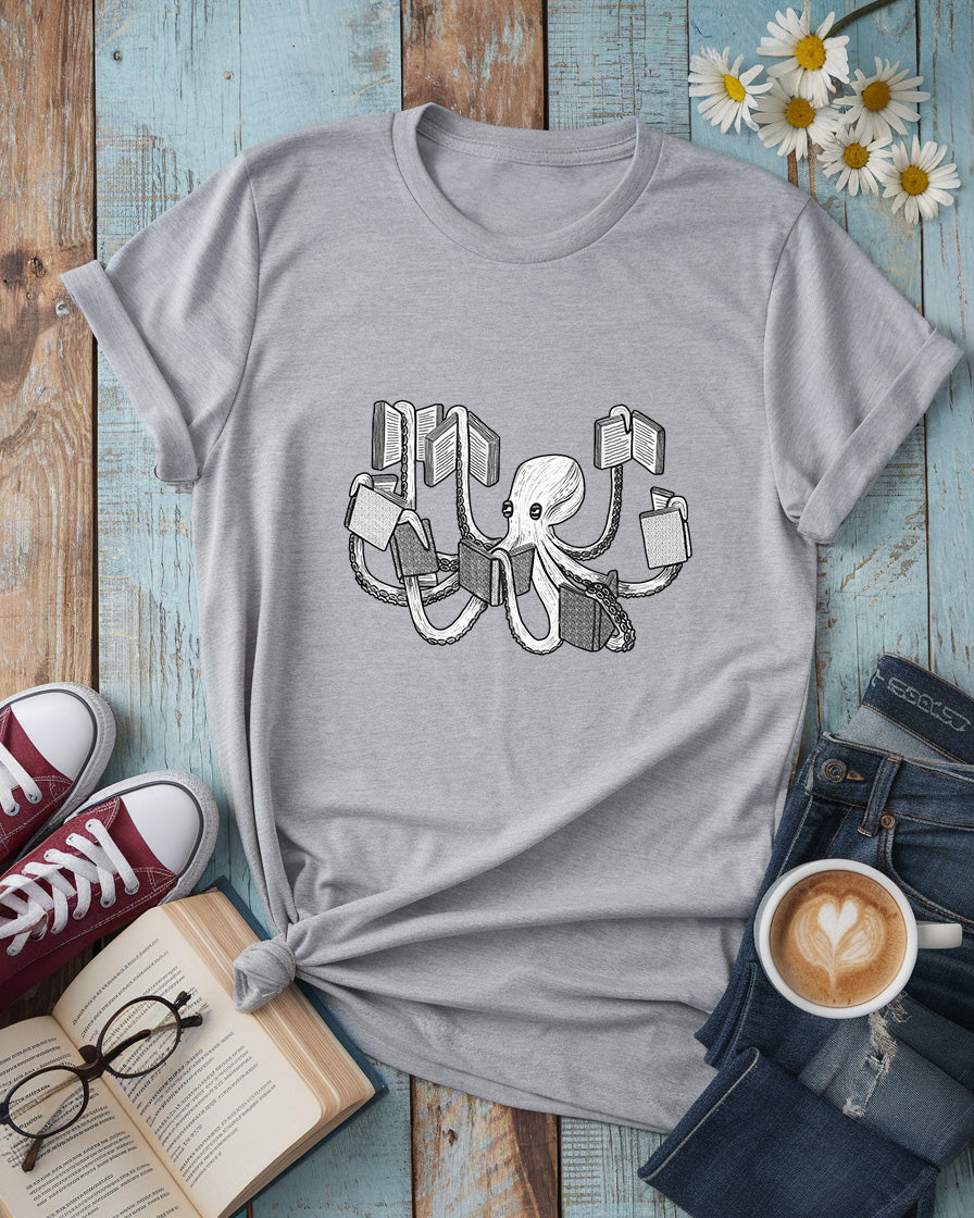 Octopus Bookworm Tee