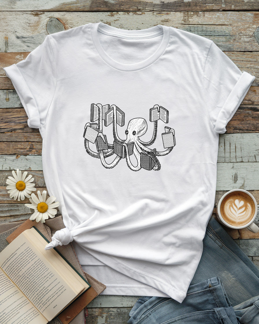 Octopus Bookworm Tee