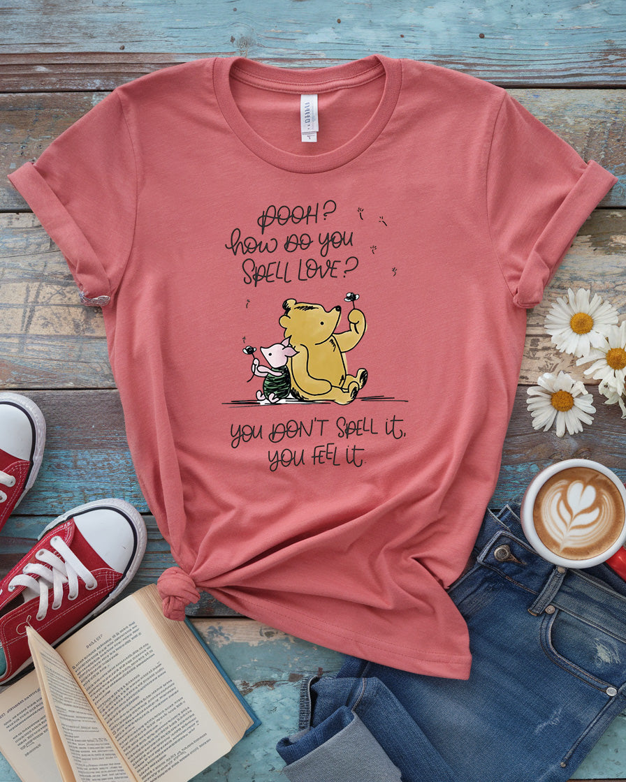 How Do You Spell Love Winnie the Pooh Tee