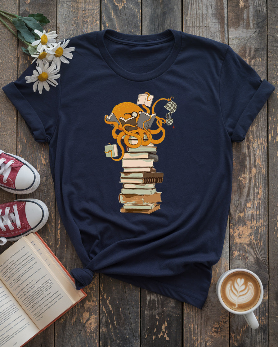 Octopus Book Stack Tee