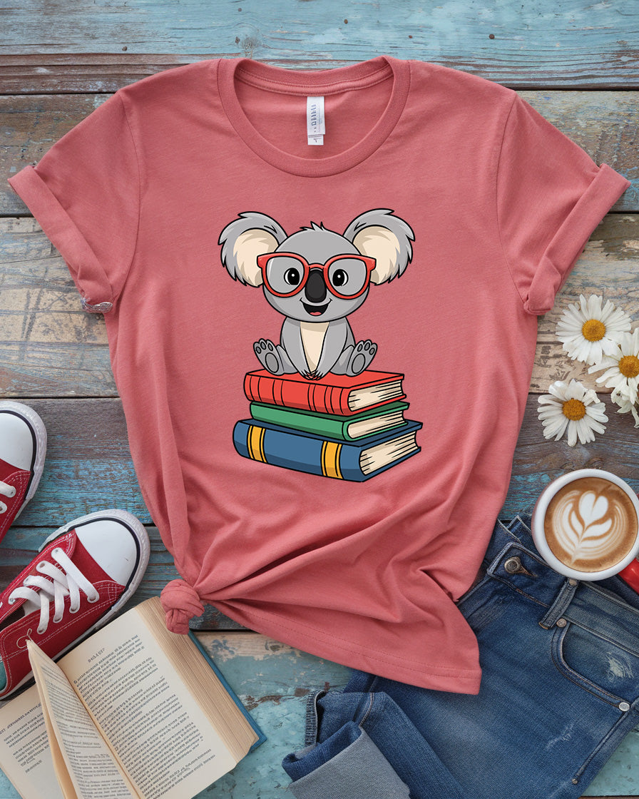 Cute Reading Animal Book Lover Tee