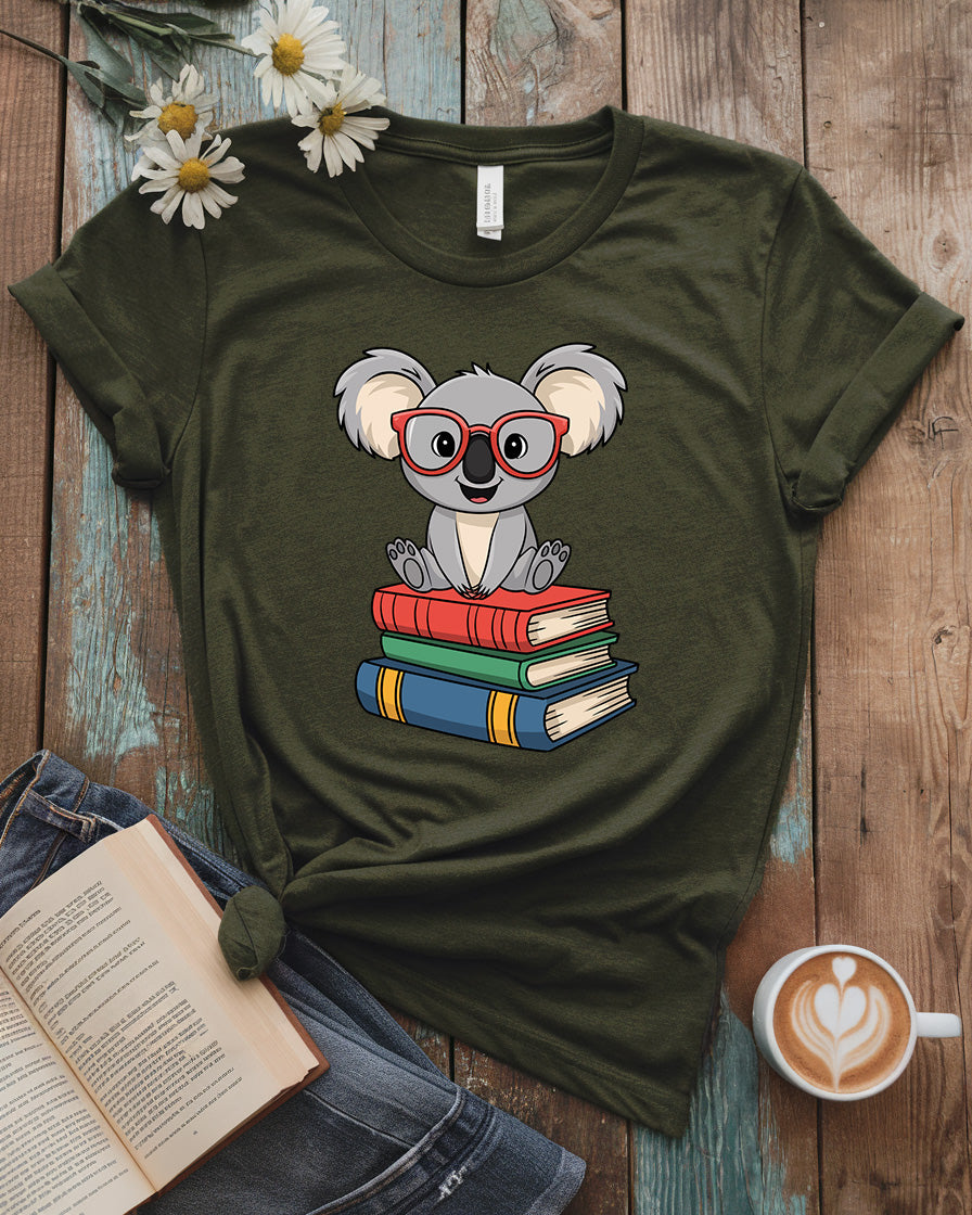 Cute Reading Animal Book Lover Tee