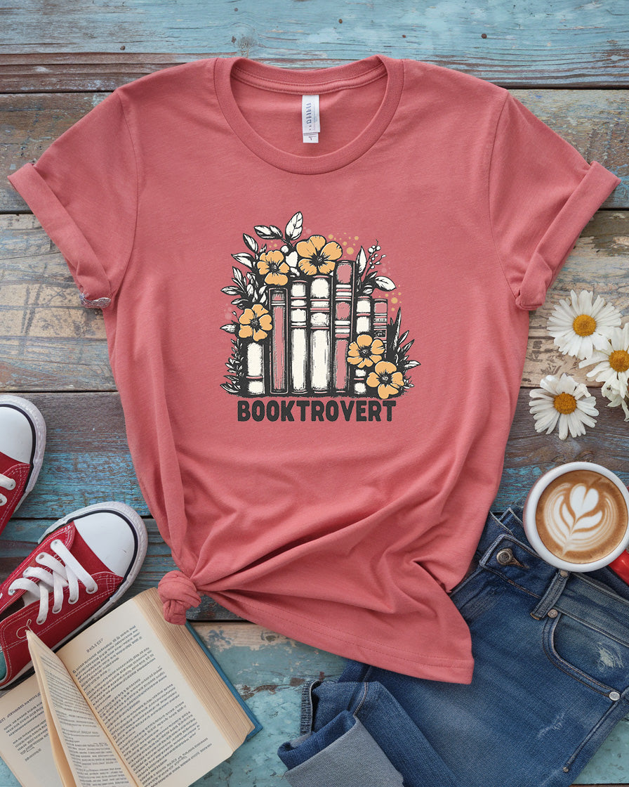 Vintage Floral Book Lover Shirt
