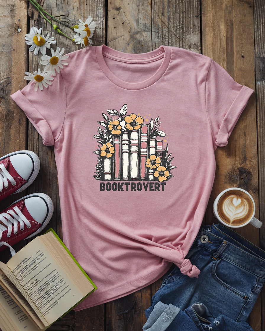 Vintage Floral Book Lover Shirt