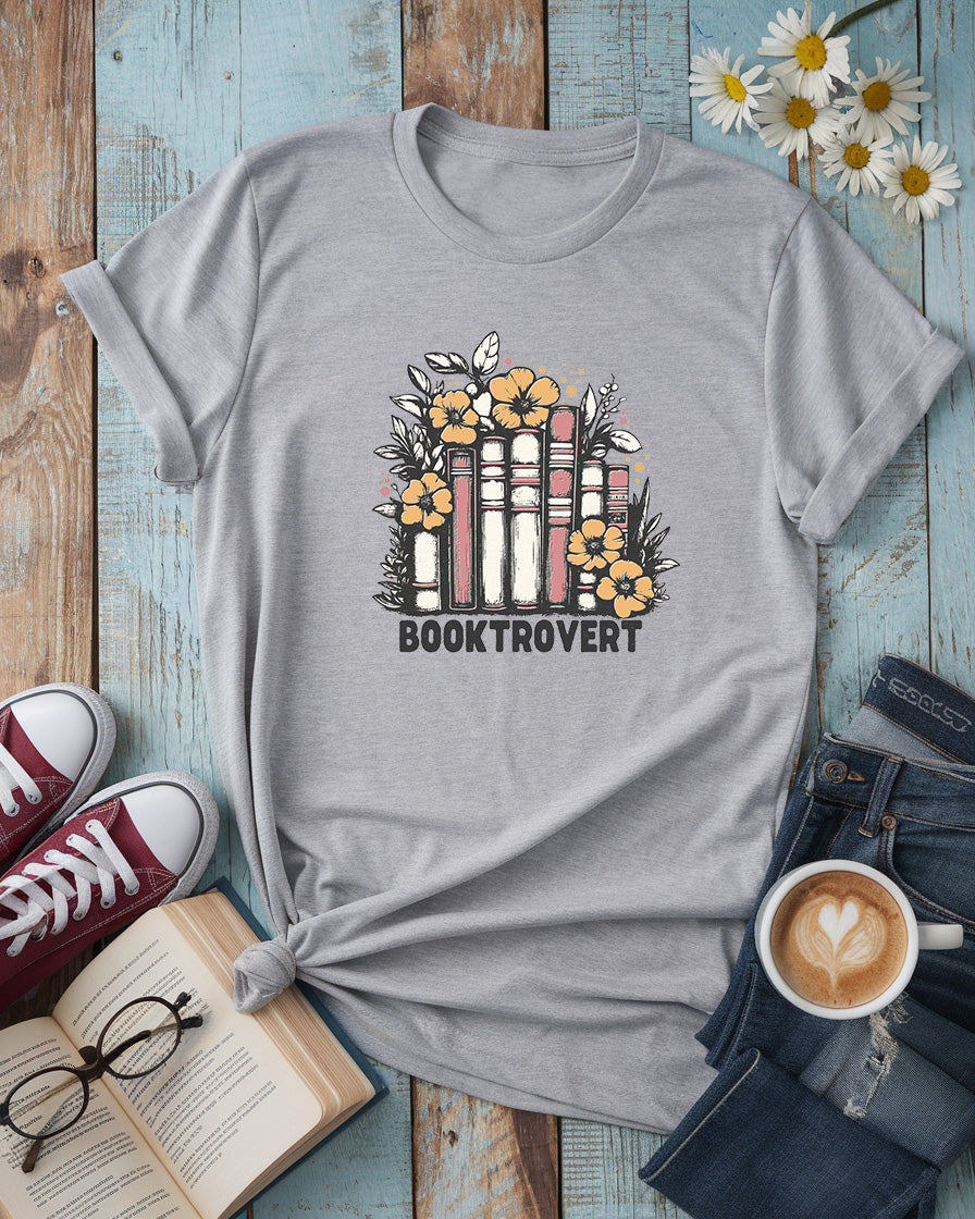 Vintage Floral Book Lover Shirt