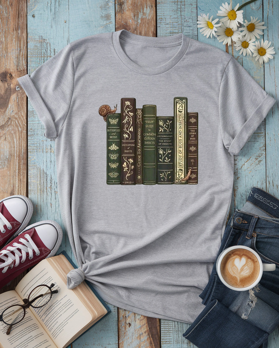 Insect Encyclopedia Book Stack Tee
