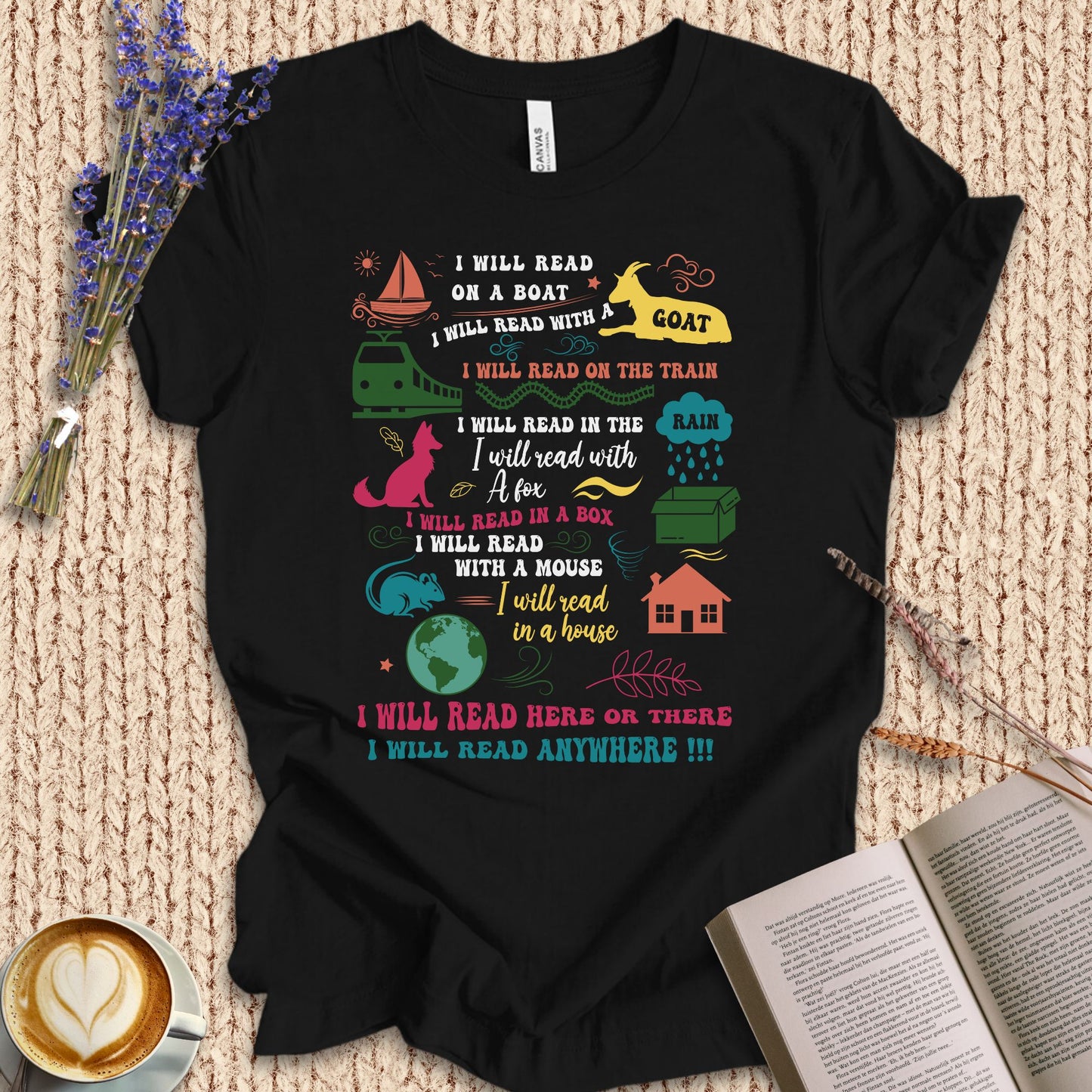 I Will Read Here Or There Tee