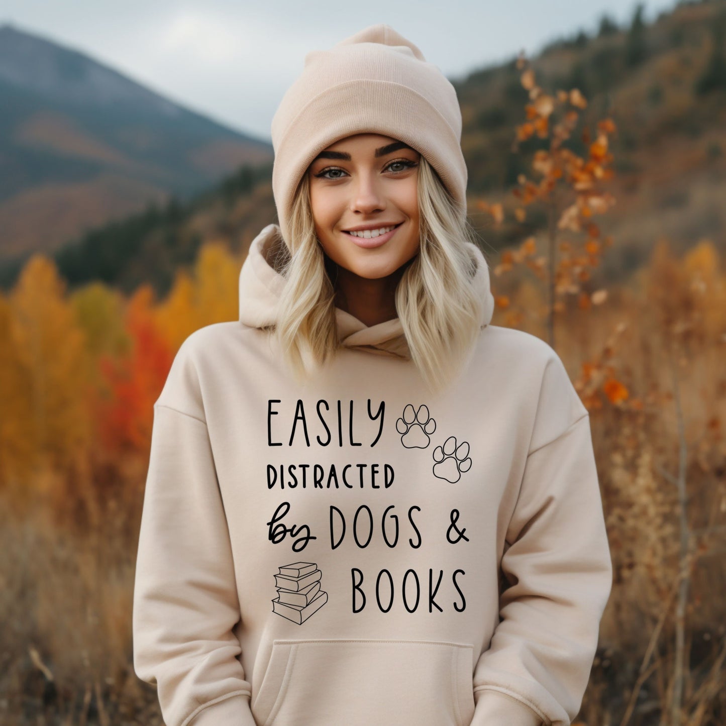 Dogs And Books Hoodie