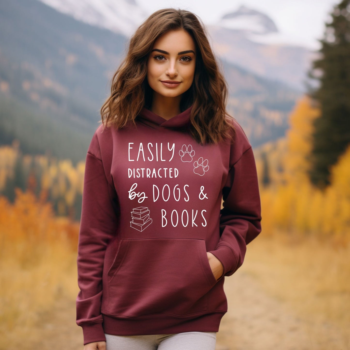 Dogs And Books Hoodie
