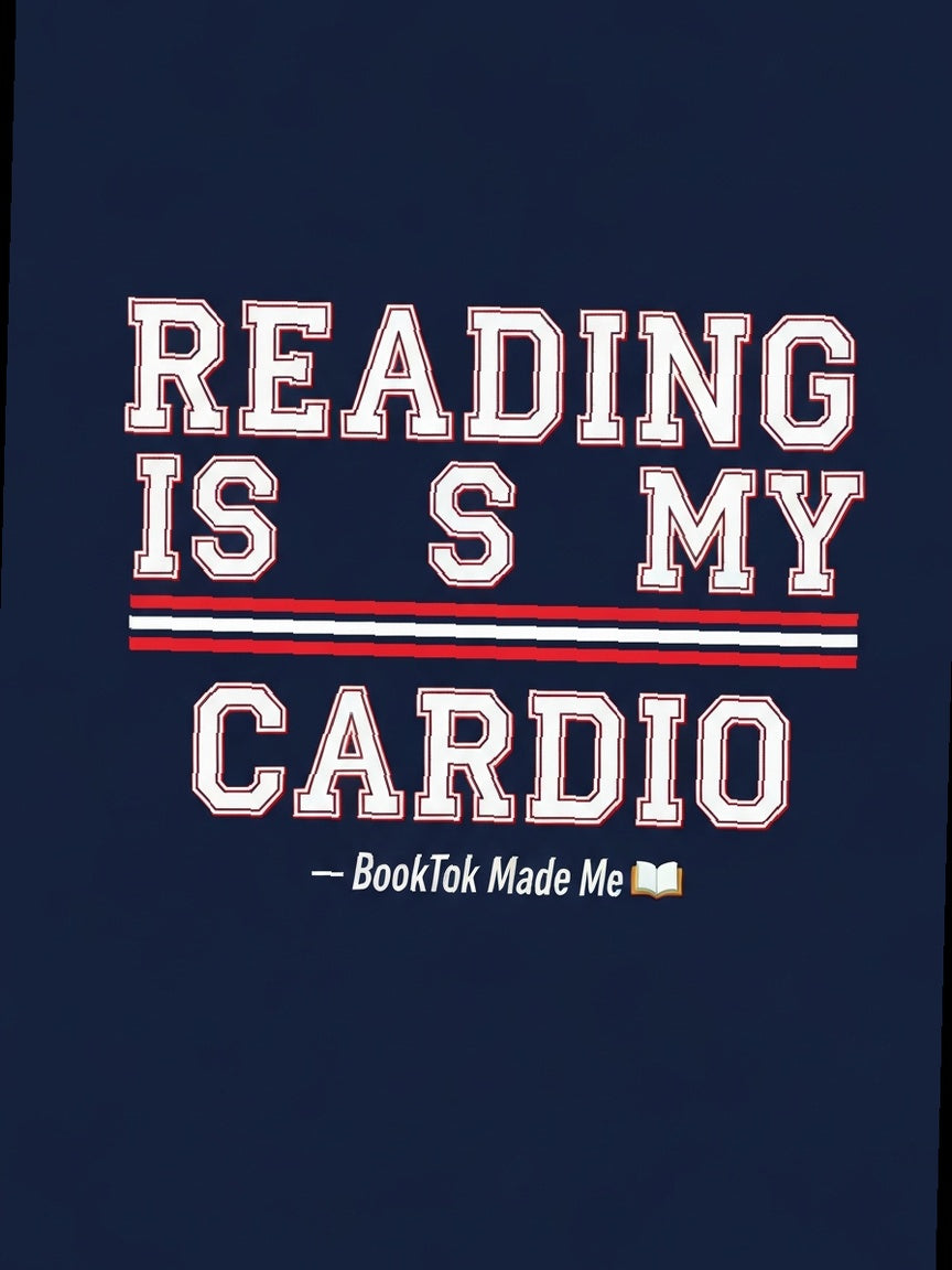 Reading Is My Cardio — Varsity Athletic Tee - 02-lifestyle-1