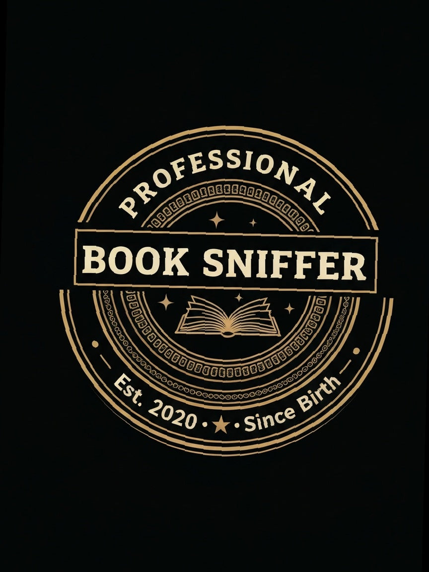 Professional Book Sniffer — Retro Badge Tee - 02-lifestyle-1