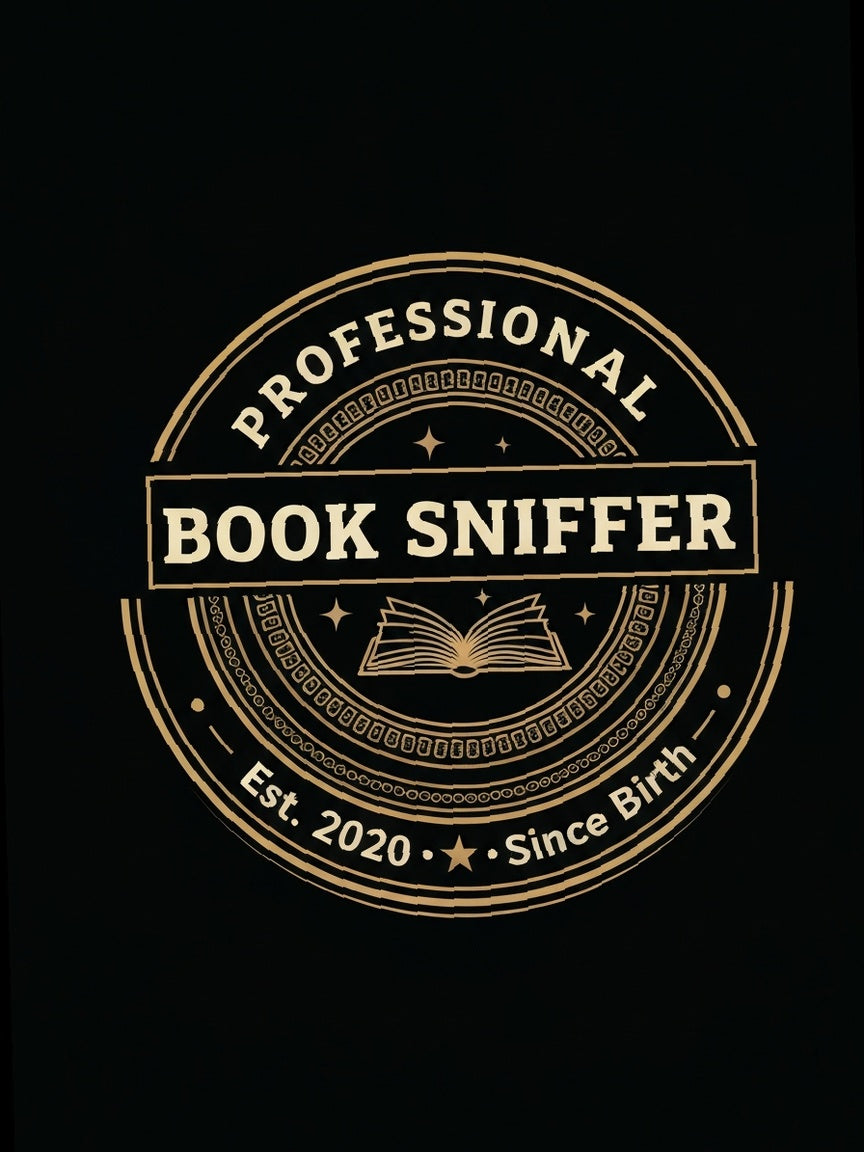 Professional Book Sniffer — Retro Badge Tee - 03-lifestyle-2