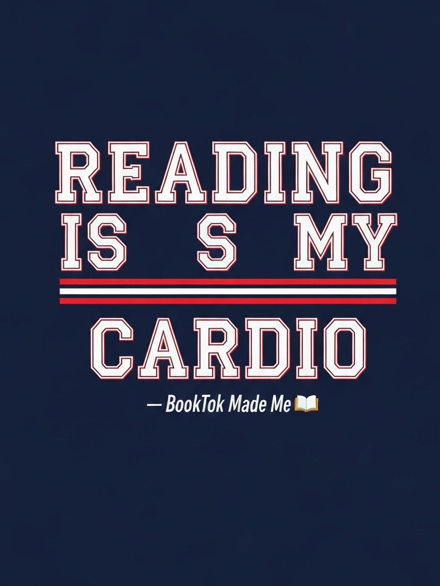 Reading Is My Cardio — Varsity Athletic Tee - 05-white