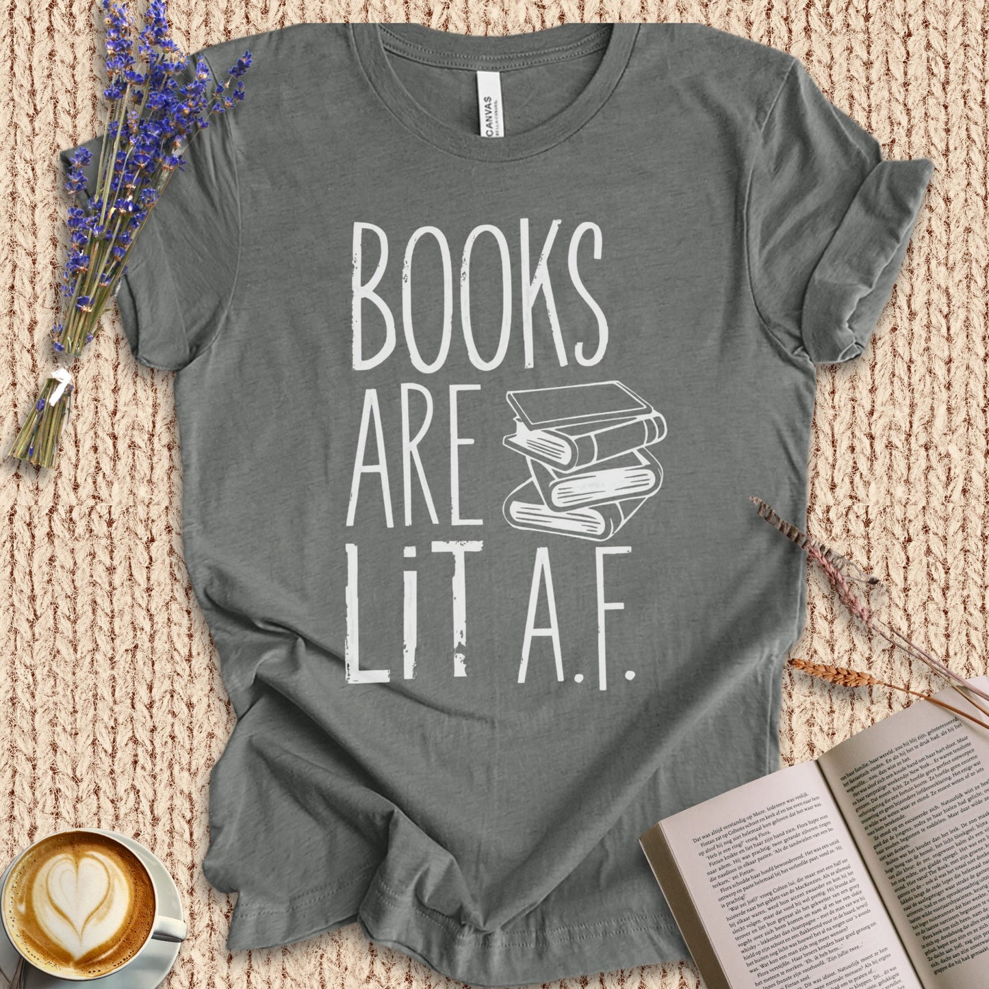 Book Are Lit A.F. Tee