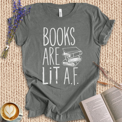 Book Are Lit A.F. Tee