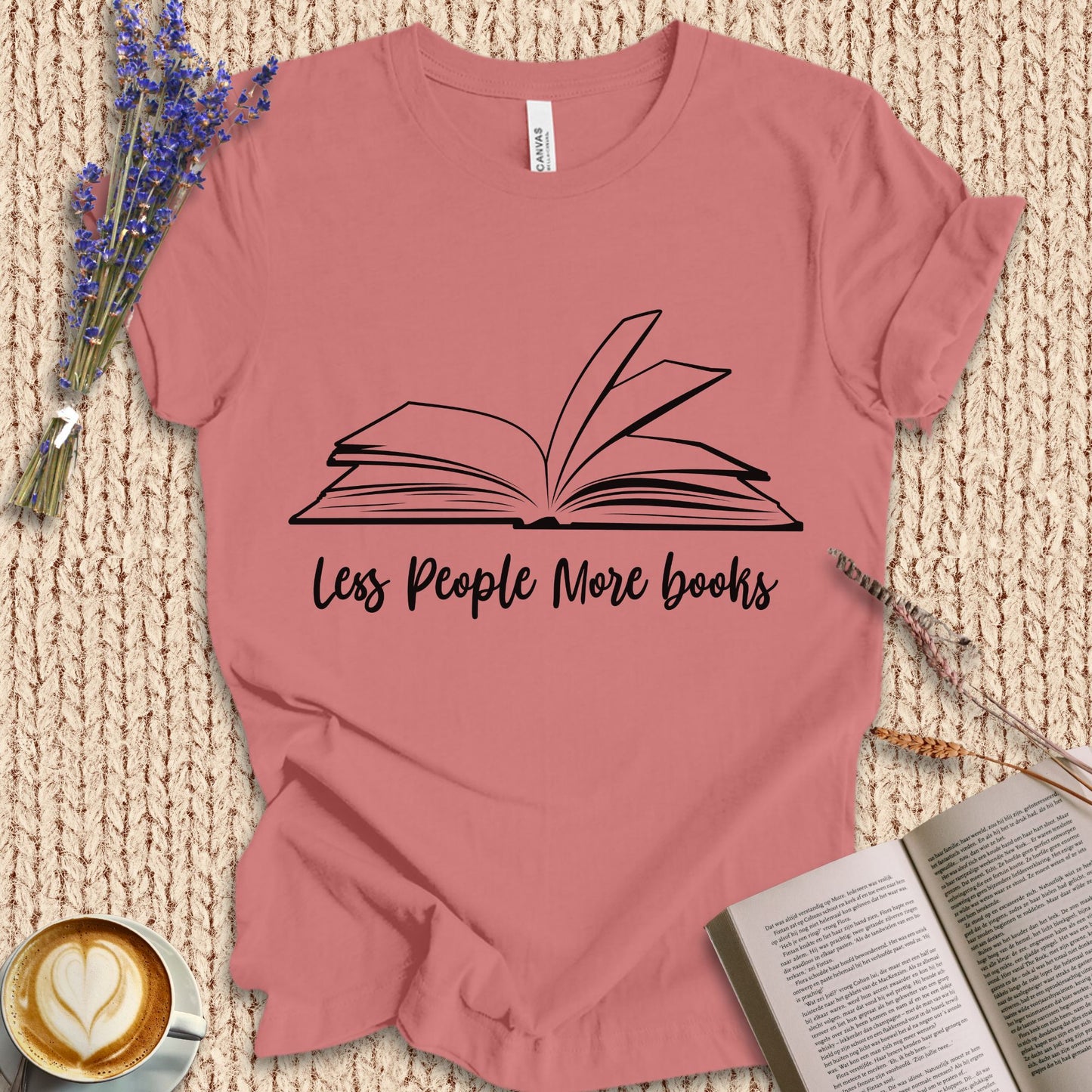 Less People More Books Tee
