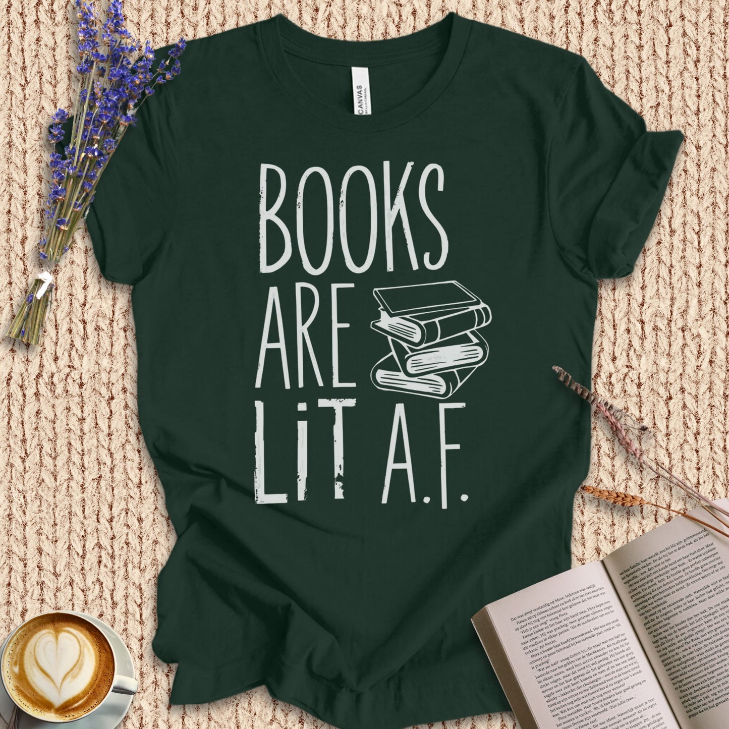 Book Are Lit A.F. Tee